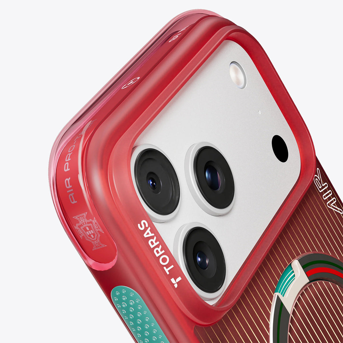 TORRAS × Portuguese Football Federation Limited Edition Funda Ostand Q3 Air Series iPhone 17 Pro/18 Pro Glory Slash