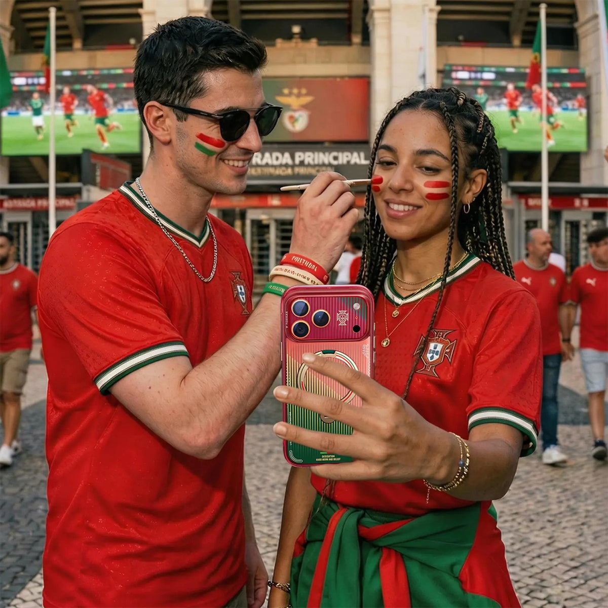 TORRAS × Portuguese Football Federation Limited Edition Funda Ostand Q3 Air Series iPhone 17 Pro/18 Pro Glory Slash
