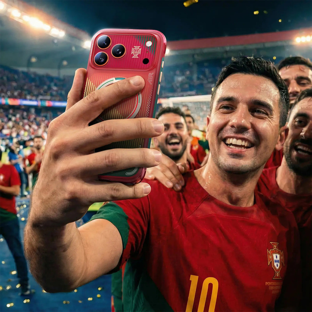 TORRAS × Portuguese Football Federation Limited Edition Funda Ostand Q3 Air Series iPhone 17 Pro/18 Pro Glory Slash