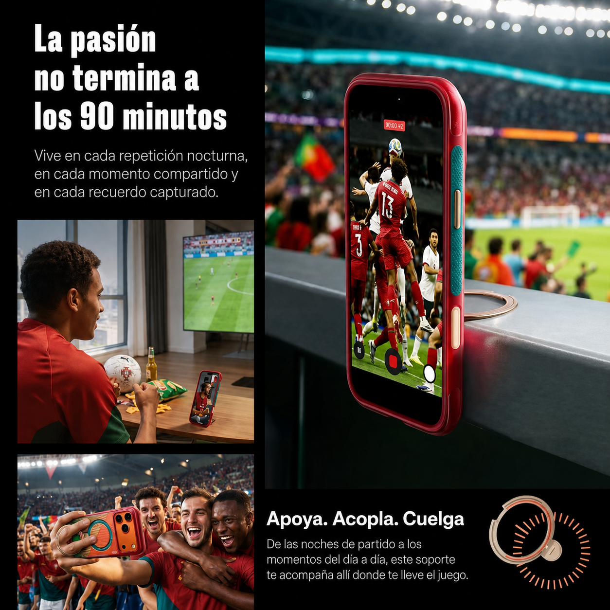 TORRAS × Portuguese Football Federation Limited Edition Funda Ostand Q3 Air Series iPhone 17 Pro/18 Pro Glory Slash