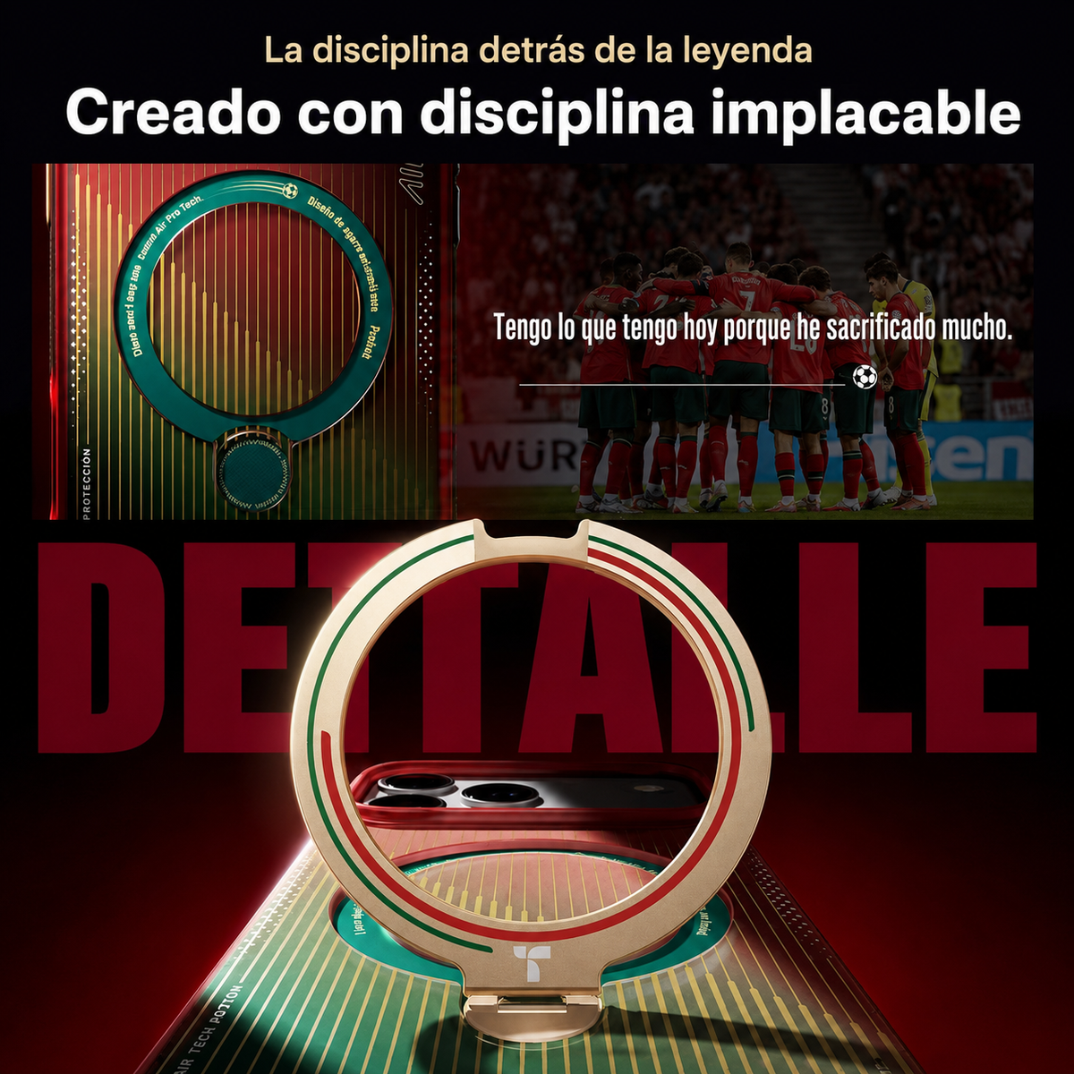 TORRAS × Portuguese Football Federation Limited Edition Funda Ostand Q3 Air Series iPhone 17 Pro/18 Pro Glory Slash