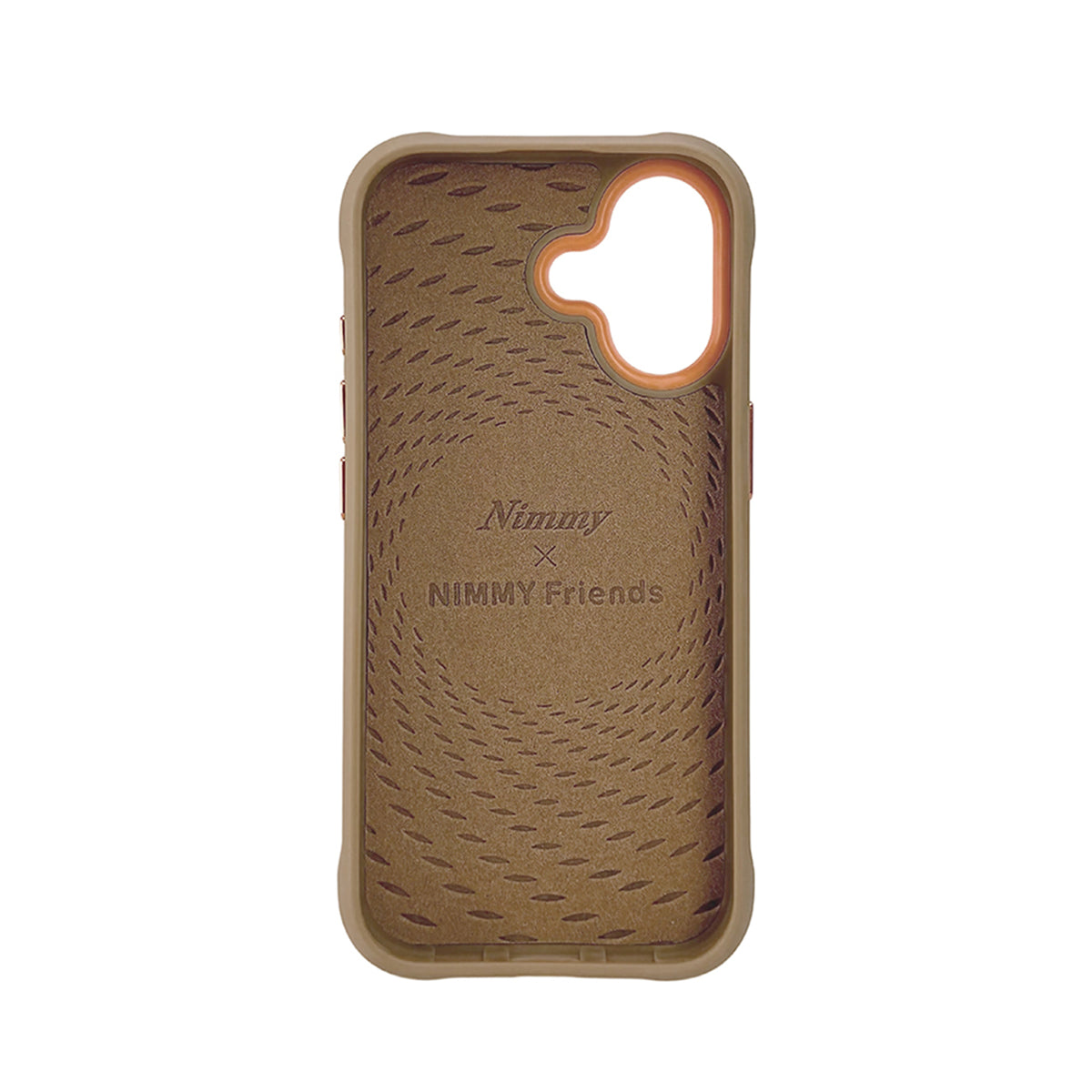 NIMMY Friends Funda Brown Bear Cool & Cute 2.0 para iPhone 16, 3D Bordada Marrón