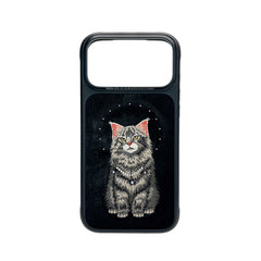 NIMMY Friends Funda Lucky Fashion Series para iPhone 17 Pro, 3D Bordada, Black Maine