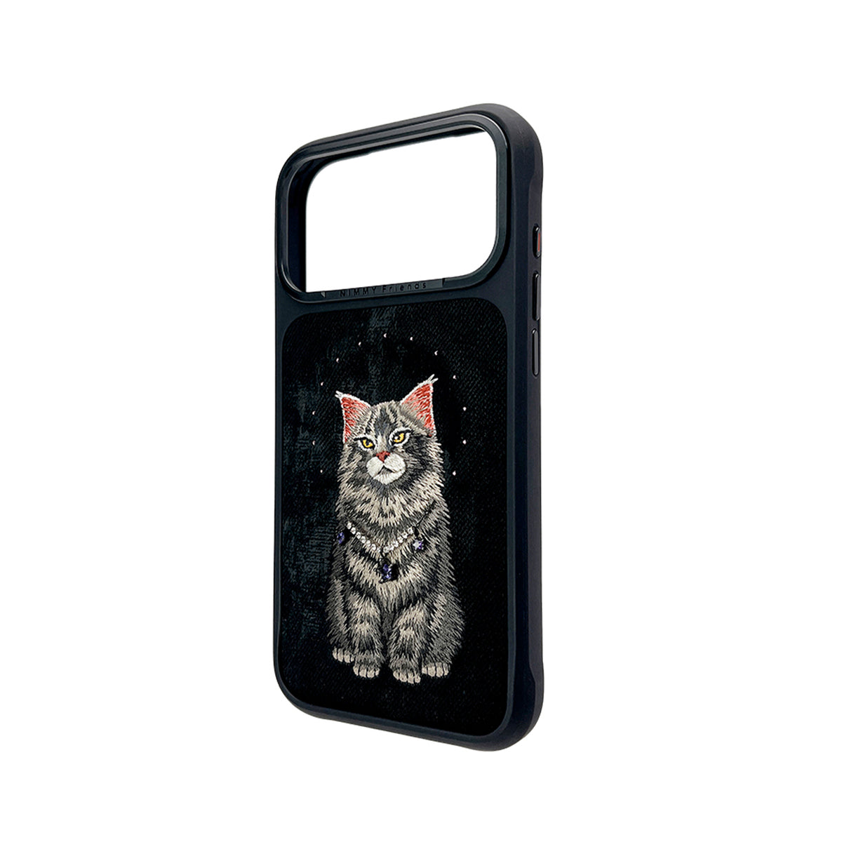 NIMMY Friends Funda Lucky Fashion Series para iPhone 17 Pro/18 Pro, 3D Bordada, Black Maine