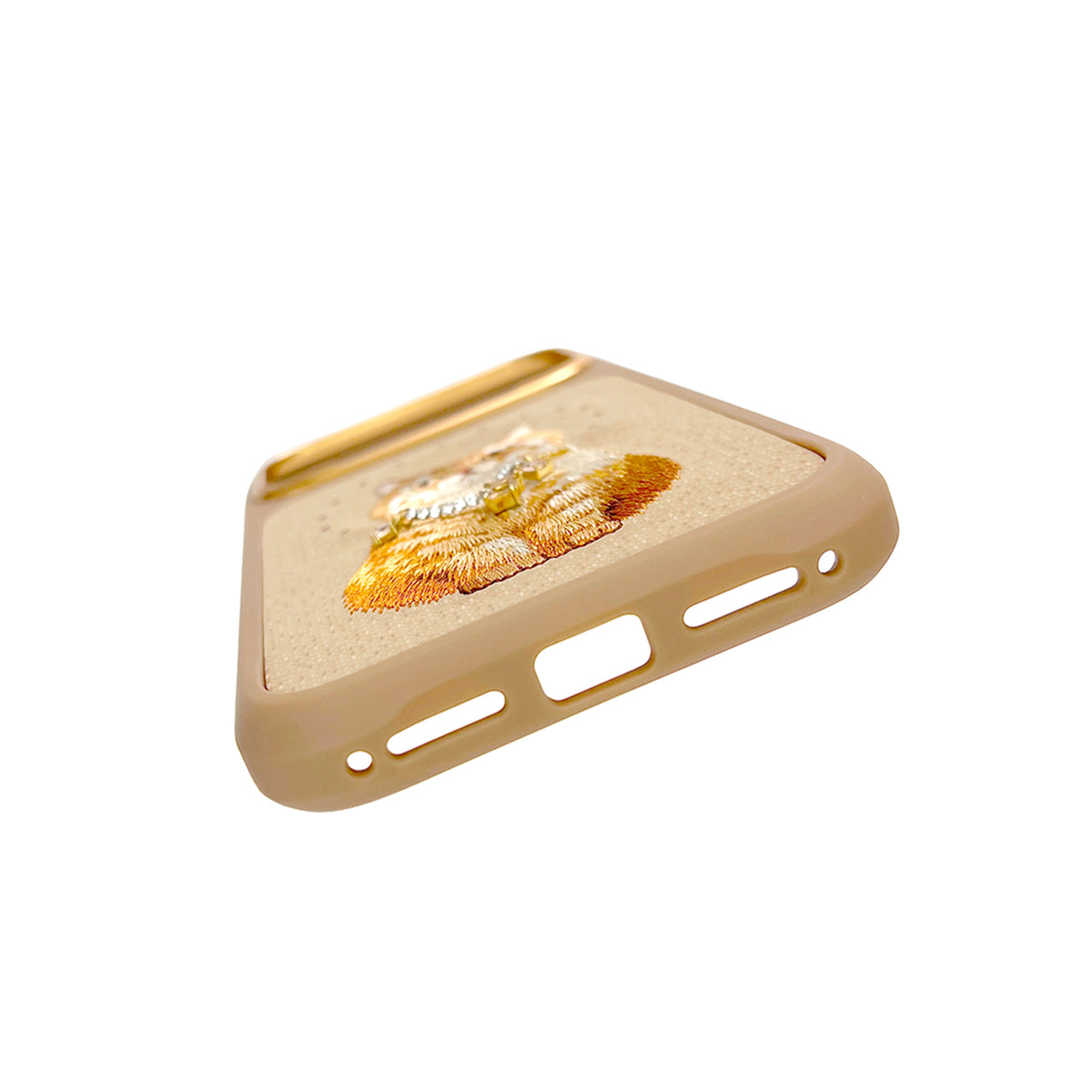 NIMMY Friends Funda Lucky Fashion Series para iPhone 17 Pro Max/18 Pro Max, 3D Bordada, Brown Orange Tabby Cat