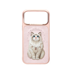 NIMMY Friends Funda Lucky Fashion Series para iPhone 17 Pro, 3D Bordada, Pink Ragdoll