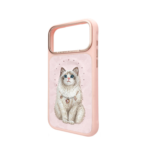 NIMMY Friends Funda Gato Maine Muñeco de Trapo para iPhone 17 Pro Max, 3D Bordada