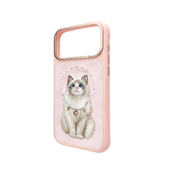NIMMY Friends Funda Lucky Fashion Series para iPhone 17 Pro, 3D Bordada, Pink Ragdoll