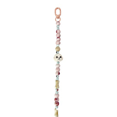 NIMMY Friends Correa de Muñeca Universal para Móvil New Big-Eye Cute Pets 2.0, Pink Bichon Frise