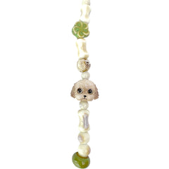 NIMMY Friends Correa de Muñeca Universal para Móvil New Big-Eye Cute Pets 2.0, Brown Poodle