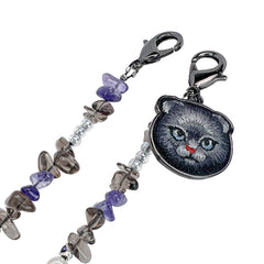 NIMMY Friends Correa de Muñeca Universal para Móvil Lucky Fashion Series, Amethyst Blue Cat