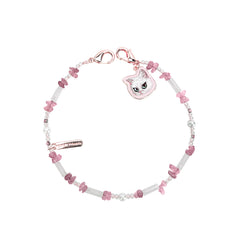 NIMMY Friends Correa de Muñeca Universal para Móvil Lucky Fashion Series, Rose Quartz White Cat