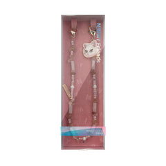 NIMMY Friends Correa de Muñeca Universal para Móvil Lucky Fashion Series, Rose Quartz White Cat
