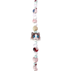 NIMMY Friends Correa de Muñeca Universal para Móvil New Big-Eye Cute Pets 2.0, Pink Ragdoll