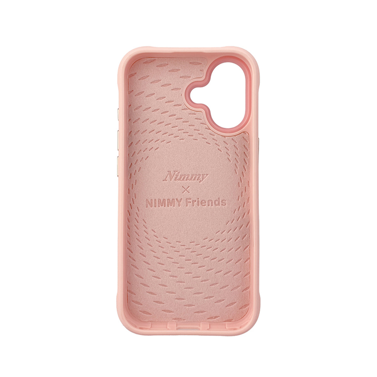 NIMMY Friends Funda New Big-Eye Cute Pets 2.0 para iPhone 17, 3D Bordada, Pink Bichon Frise