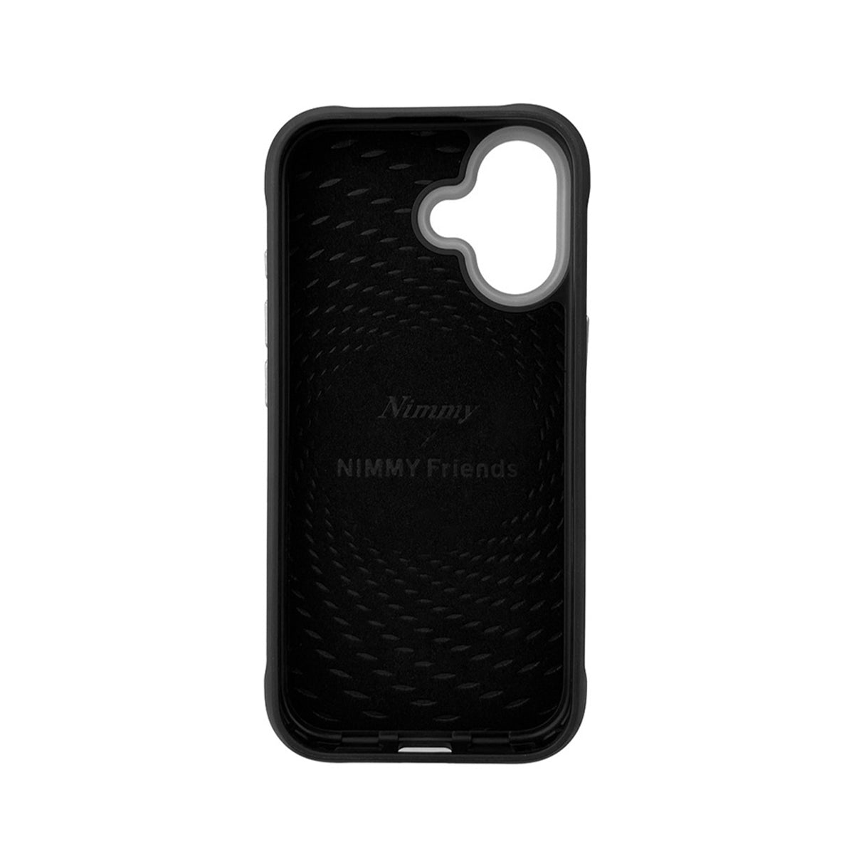 NIMMY Friends Funda New Big-Eye Cute Pets 2.0 para iPhone 17, 3D Bordada, Black Pug