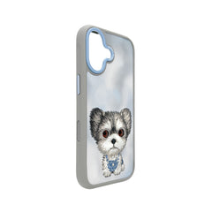 NIMMY Friends Funda New Big-Eye Cute Pets 2.0 para iPhone 17, 3D Bordada, Gray Yorkie