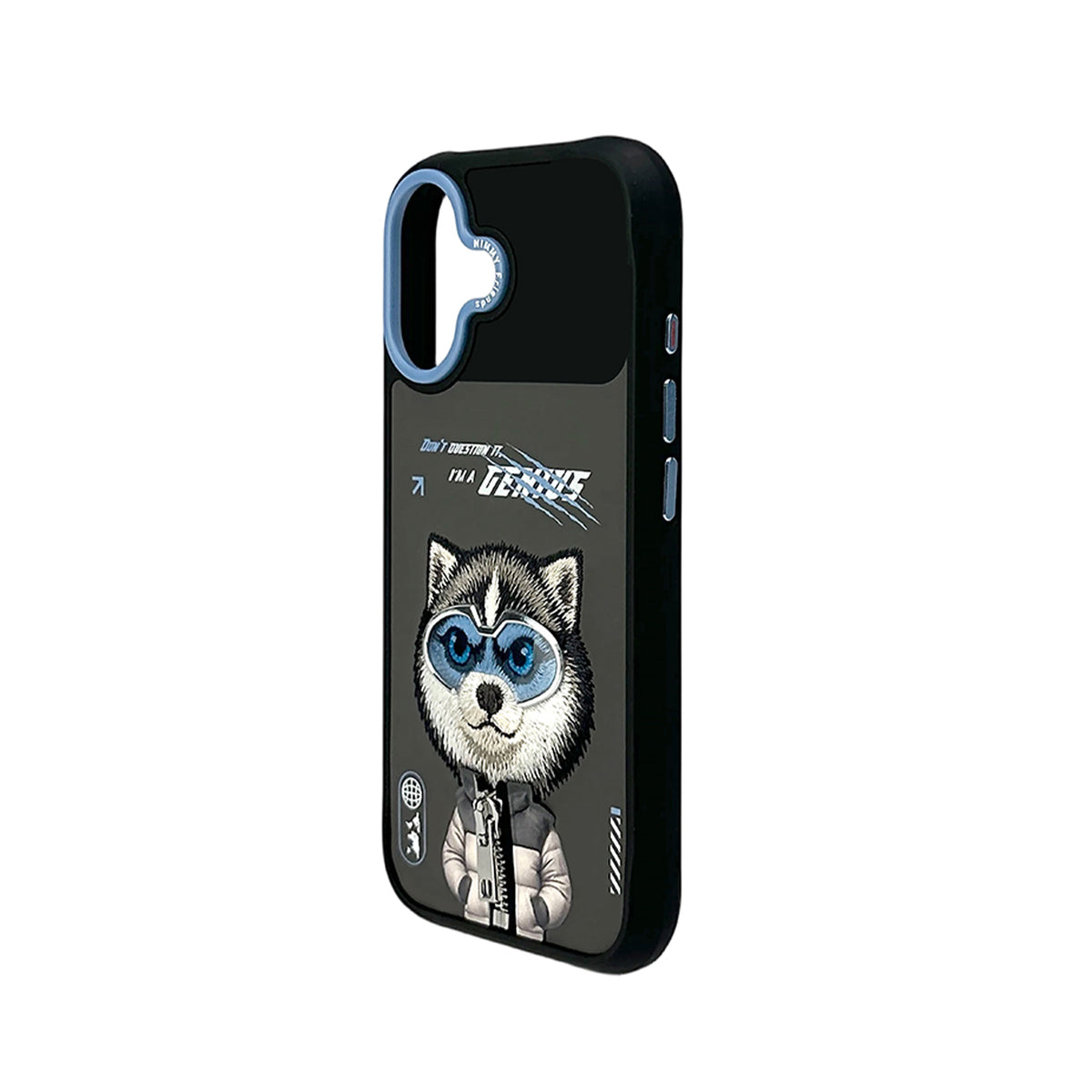 NIMMY Friends Funda Husky Cool and Cute 2.0 para iPhone 17, 3D Bordada
