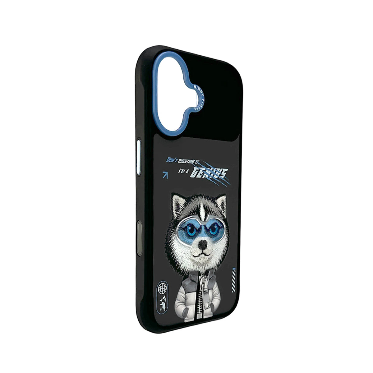 NIMMY Friends Funda Husky Cool and Cute 2.0 para iPhone 17, 3D Bordada