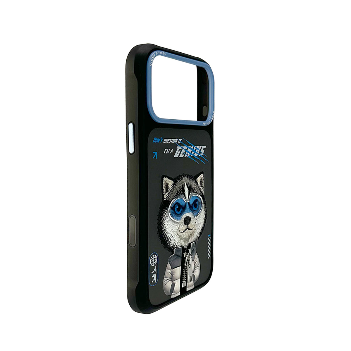 NIMMY Friends Funda Husky Cool and Cute 2.0 para iPhone 17 Pro/18 Pro, 3D Bordada