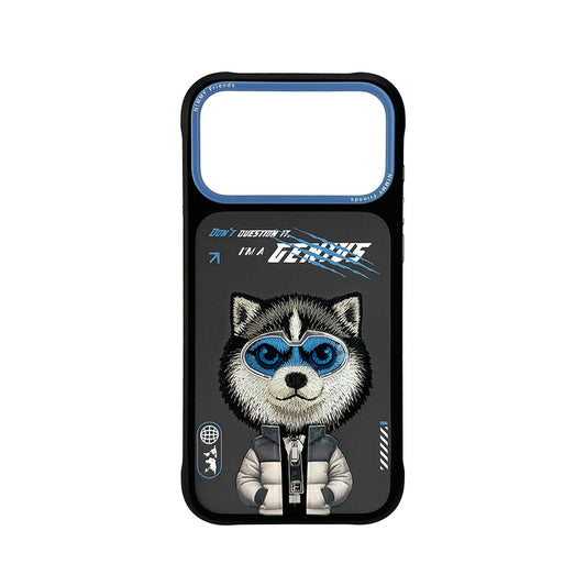 NIMMY Friends Funda Husky Cool and Cute 2.0 para iPhone 17 Pro Max, 3D Bordada