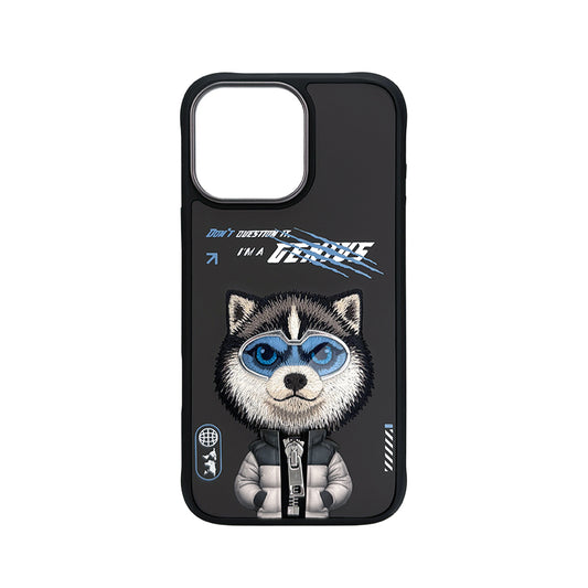 NIMMY Friends Funda Husky Cool & Cute 2.0 para iPhone 16 Pro Max, 3D Bordada