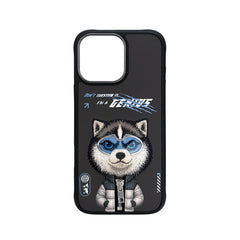 NIMMY Friends Funda Husky Cool & Cute 2.0 para iPhone 16 Pro Max, 3D Bordada