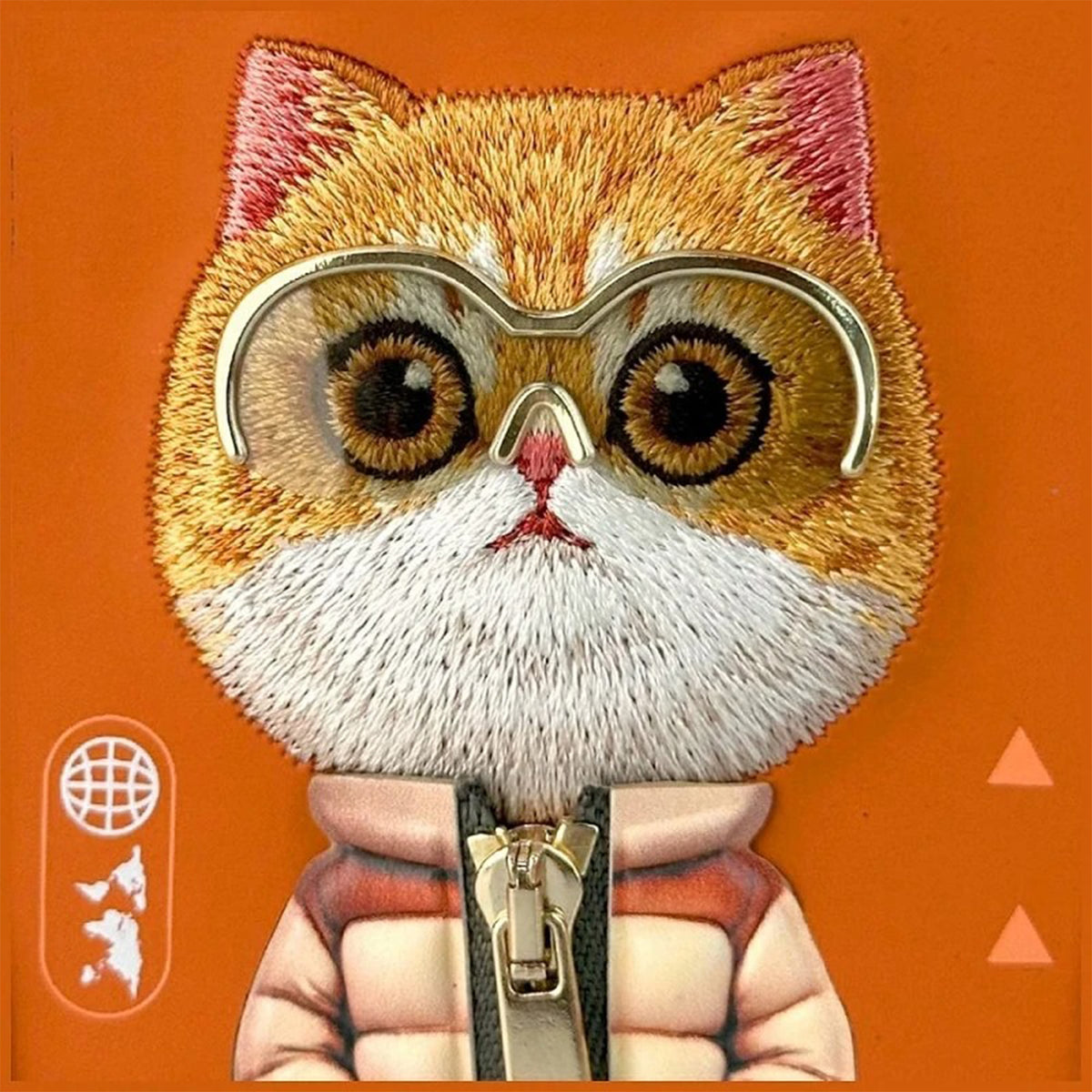 NIMMY Friends Funda Orange Golden Shaded Cool & Cute 2.0 para iPhone 17 Pro/18 Pro, 3D Bordada