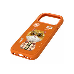 NIMMY Friends Funda Orange Golden Shaded Cool & Cute 2.0 para iPhone 17 Pro Max, 3D Bordada