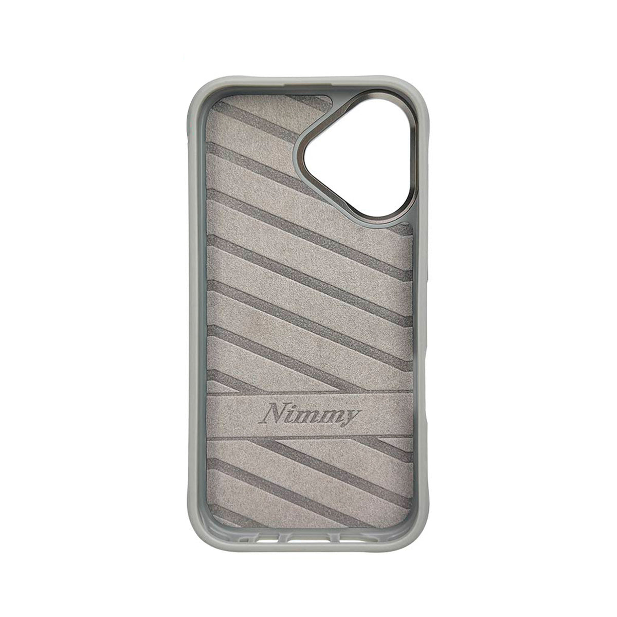 NIMMY Friends Funda Little Hipster Man Glasses Series para iPhone 16, 3D Bordada Gris
