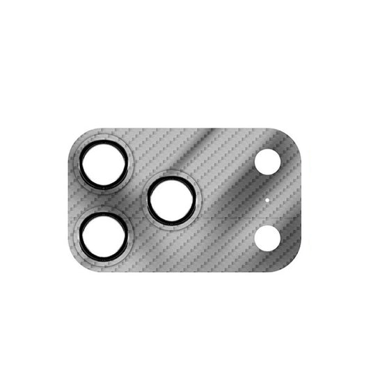 CASEWORLD Protector de Cámara para iPhone 17 Pro Max – Fibra de Carbono Plata, Protección Completa y Ajuste Preciso