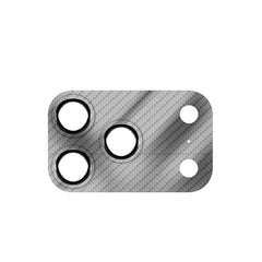 CASEWORLD Protector de Cámara para iPhone 17 Pro Max – Fibra de Carbono Plata, Protección Completa y Ajuste Preciso