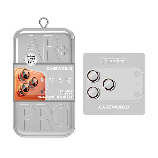 CASEWORLD Protector de Cámara para iPhone 17 Pro – Aleación One Piece Plata, Protección Completa y Ajuste Preciso