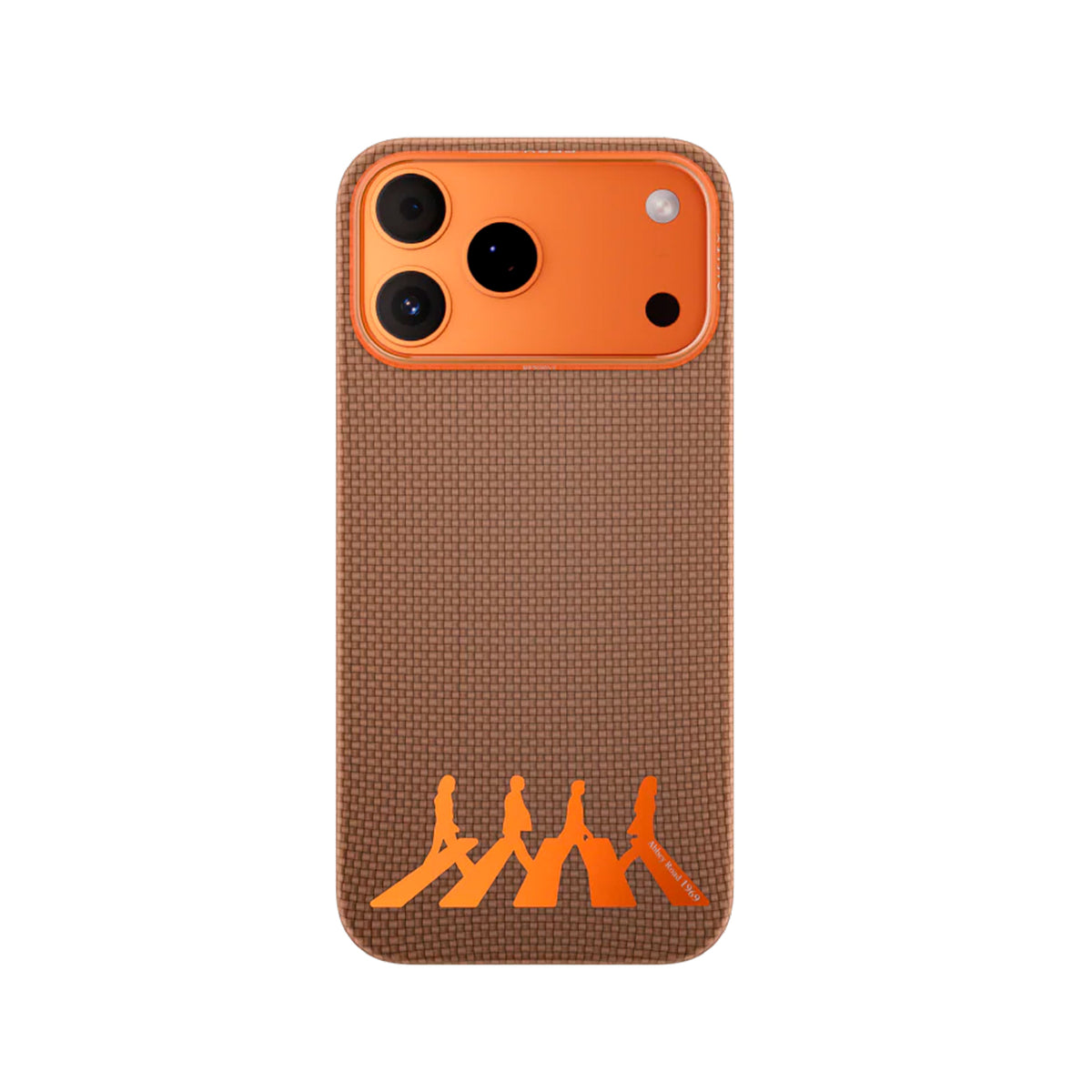 AIRITY Funda Abbey Road 1969 de Fibra de Aramida para iPhone 17 Pro Max/18 Pro Max Compatible con MagSafe, Abbey Orange