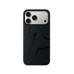 AIRITY Funda de Fibra de Aramida Edición Limitada Año del Caballo para iPhone 17 Pro Compatible con MagSafe, Mystic Shadow