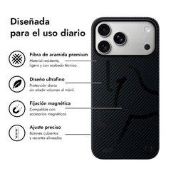 AIRITY Funda de Fibra de Aramida Edición Limitada Año del Caballo para iPhone 17 Pro Max Compatible con MagSafe, Mystic Shadow