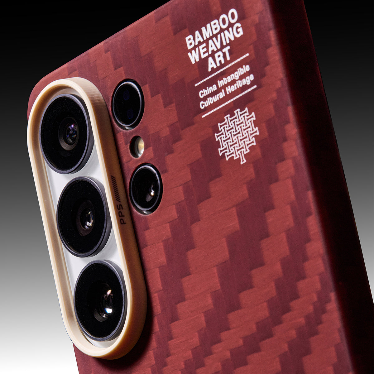 AIRITY Funda de Fibra de Aramida con Tejido de Bambú para Galaxy S26 Ultra con Anillo Magnético, Claret Red