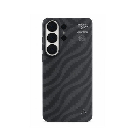 AIRITY Funda de Fibra de Aramida con Tejido de Bambú para Galaxy S26 Ultra con Anillo Magnético, Fog Black