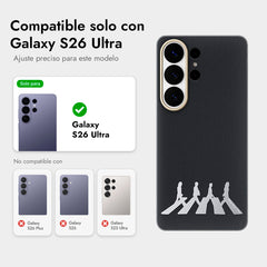 AIRITY Funda Abbey Road 1969 de Fibra de Aramida para Galaxy S26 Ultra con Anillo Magnético, Abbey Silver