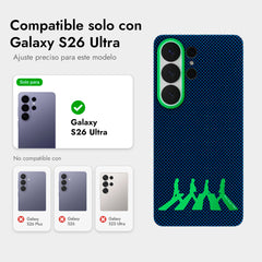 AIRITY Funda Abbey Road 1969 de Fibra de Aramida para Galaxy S26 Ultra con Anillo Magnético, Abbey Green