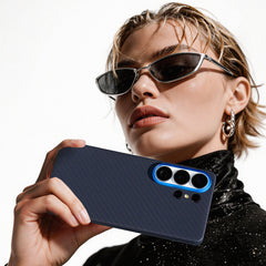 AIRITY Funda Ink-Dark Eastern de Fibra de Aramida para Galaxy S26 Ultra con Anillo Magnético, Space Blue
