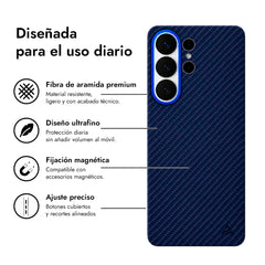 AIRITY Funda Ink-Dark Eastern de Fibra de Aramida para Galaxy S26 Ultra con Anillo Magnético, Space Blue