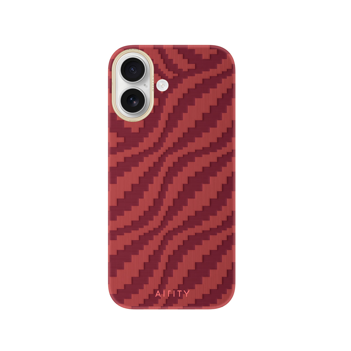 AIRITY Funda de Fibra de Aramida con Tejido de Bambú para iPhone 17 Compatible con MagSafe, Claret Red