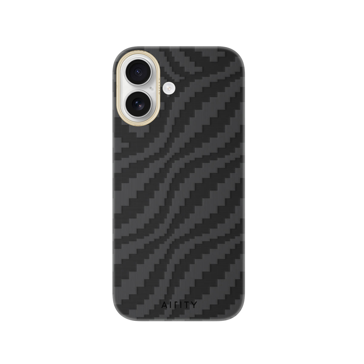 AIRITY Funda de Fibra de Aramida con Tejido de Bambú para iPhone 17 Compatible con MagSafe, Fog Black