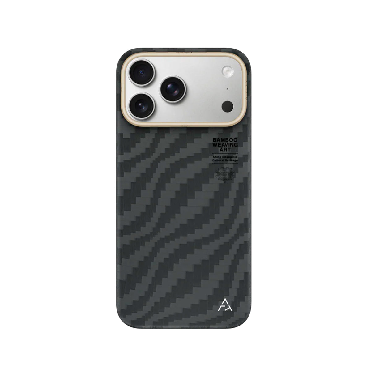 AIRITY Funda de Fibra de Aramida con Tejido de Bambú para iPhone 17 Pro/18 Pro Compatible con MagSafe, Fog Black