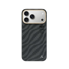 AIRITY Funda de Fibra de Aramida con Tejido de Bambú para iPhone 17 Pro Max Compatible con MagSafe, Fog Black