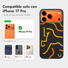 AIRITY Funda de Fibra de Aramida Edición Limitada Año del Caballo para iPhone 17 Pro Compatible con MagSafe, Negra