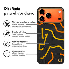 AIRITY Funda de Fibra de Aramida Edición Limitada Año del Caballo para iPhone 17 Pro Compatible con MagSafe, Negra