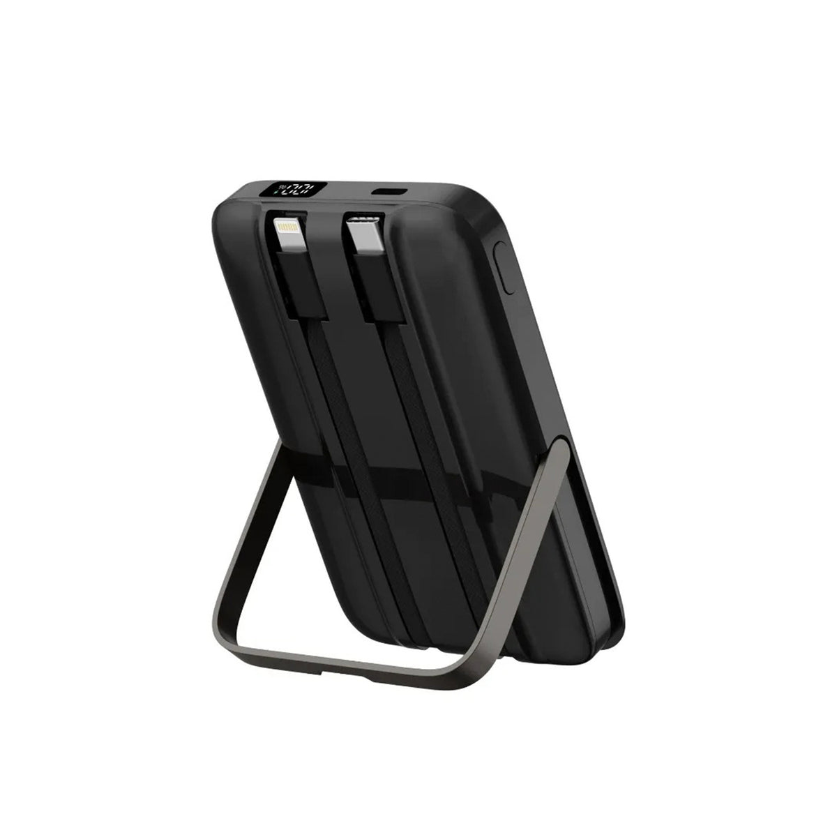 WIWU Power Bank Magnética Pioneer 3 en 1 10000mAh Compatible con MagSafe con Soporte, Negro