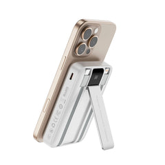 WIWU Power Bank Duke 10000mAh 22,5W con Cables USB-C y Lightning Integrados, Blanco